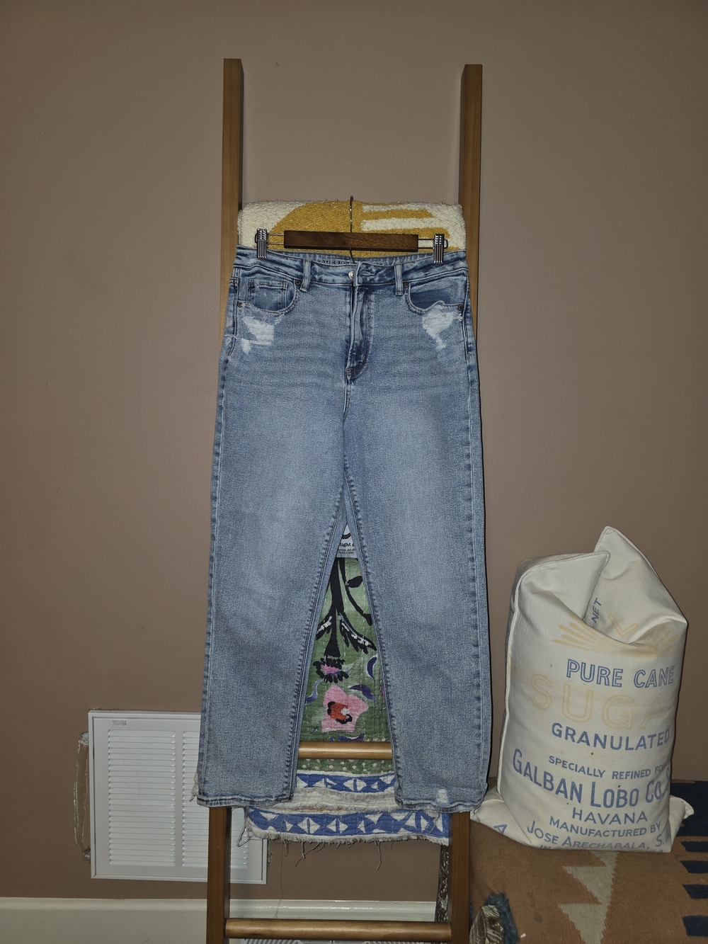American Eagle Outfitters Light Blue Straight Leg Jeans